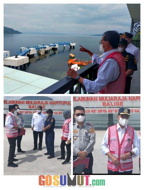 Menhub Periksa 13 Pelabuhan di Danau Toba dan Penyeberangan Mulia Raja Balige untuk Diresmikan Presiden  Jokowidodo