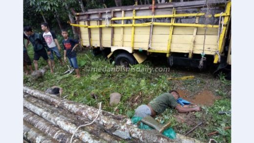 2 Tewas dan 2 Terluka Diseruduk Truk Pengangkut Pohon Pinang