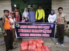 Kwarcab Palas Salurkan Bantuan Kemanusian Melalui Kwarcab Pramuka Lombok Tengah