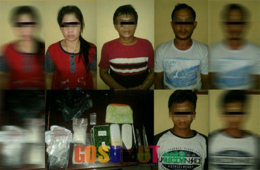 Gerebek Rumah di Dusun Asahan, Polisi Amankan 4 Pelaku dan Puluhan Gram Sabu
