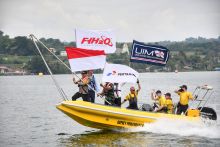 Kapolda Sumut Kibarkan Bendera Merah Putih Flag Parade Bersama Pebalap F1 Powerboat
