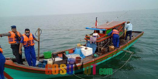 Giat Patroli, Sat Pol Air Polres Sergai Amankan Dua Pukat Trawl Diperairan Sergai