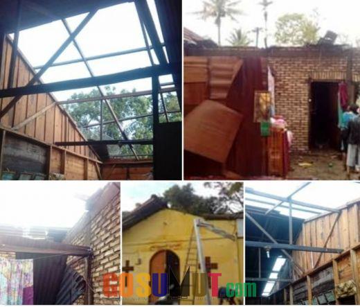 Ditengah Badai Covid-19, 2 Desa di 2 Kecamatan Kabupaten Toba di Terjang Bencana Badai Puting Beliung
