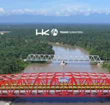 Uji Coba Pakai 20 Truk, Jembatan Sei Wampu Sukses Sambungkan Tol Binjai - Pangkalan Berandan