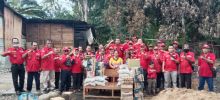 DPC PBB Tapteng Serahkan Bantuan ke Korban Kebakaran di Maduamas