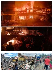 Usai Digoncang Gempa, 19 Ruko di Sarulla Ludes Terbakar