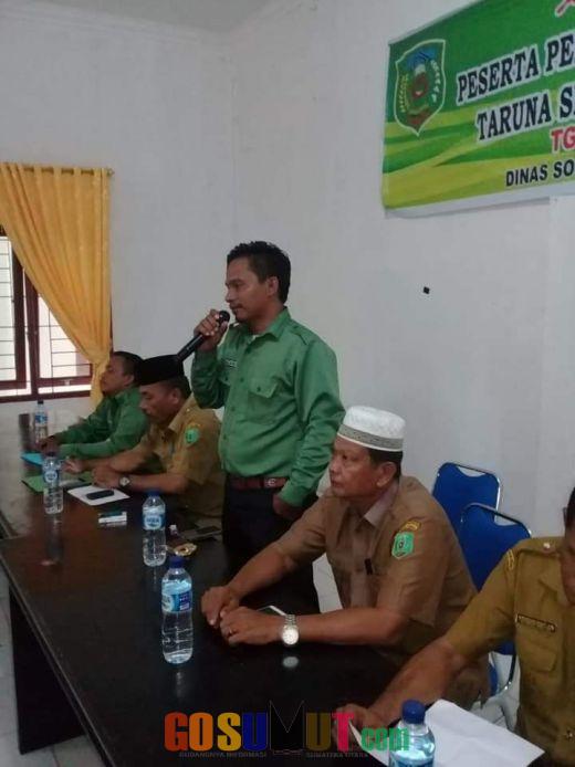 Dinsos Lantik Tagana Sekaligus Pelatihan Siaga Bencana Kabupaten Palas 