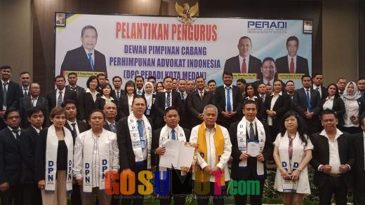 Dwi Ngai Sinaga Resmi Ketua DPC Peradi Medan