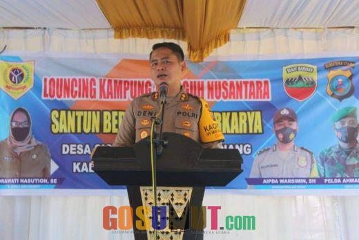 Kapolres Labuhanbatu Launching Kampung Tangguh Nusantara di Labusel