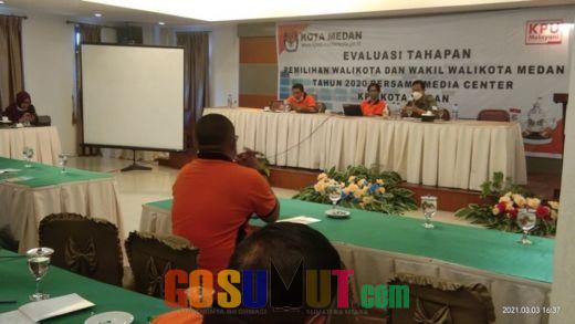 KPU Medan Gelar Evaluasi Tahapan Pemilihan Walikota bersama Jurnalis