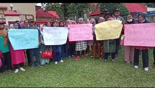 Gaji Tak Dibayar 13 Bulan, Karyawan dan Pensiunan PT Gotong Royong Jaya Demo di Polda