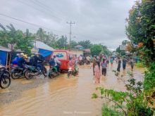 Warga Desa Handis Julu Mengungsi, Banjir Rendam Puluhan Rumah