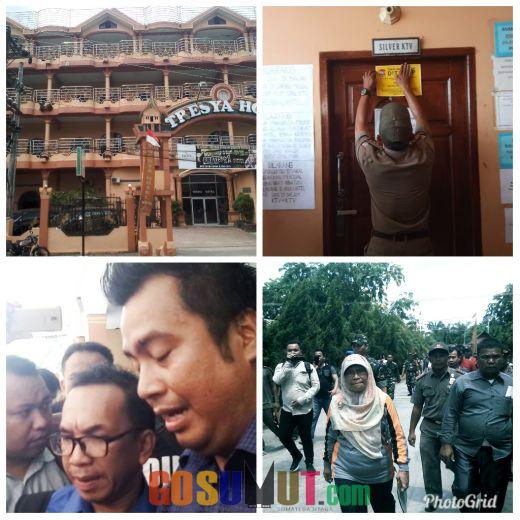 Tanpa Pemberitahuan,Pemko Tanjungbalai Segel PUB dan KTV Tresya Hotel