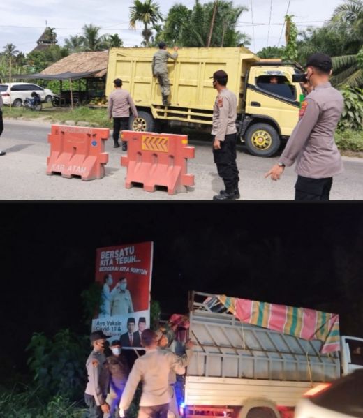 Antisipasi PMK, Personel Gabungan Periksa Kendaraan Pembawa Sapi dan Kambing di Perbatasan Sumut-Aceh