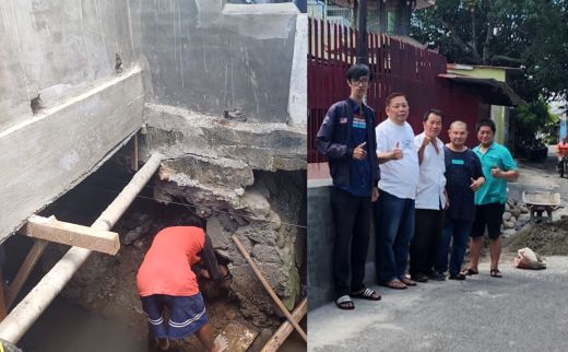 Dua Korban Meninggal Dunia, PKN Medan dan Warga Ramai-ramai Perbaiki Dinding Jembatan yang Ambruk