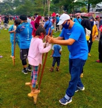 Warga Senang Tersedianya Pojok Permainan Rakyat di Lapangan Merdeka Medan