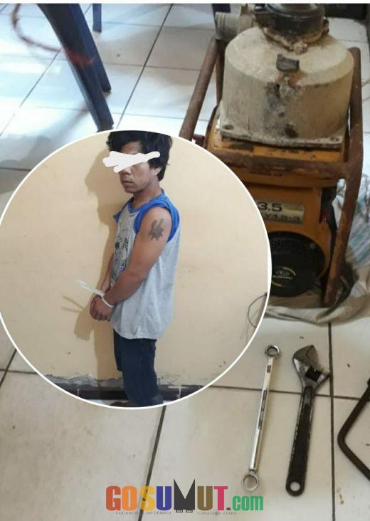 4 Hari Diburon, Pelaku Pencurian Mesin Dap Air Berhasil Diungkap Polsek Teluk Mengkudu