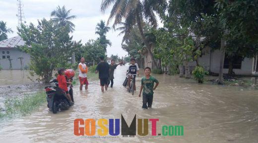 Desa Suka Damai Diterjang Banjir, Air Melimpah ke Jalinsum