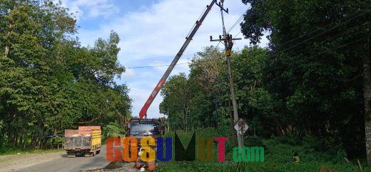 PLN Rayon Sibuhuan Melaksanakan Penambahan Jaringan ke Lokasi Persiapan Polres Palas