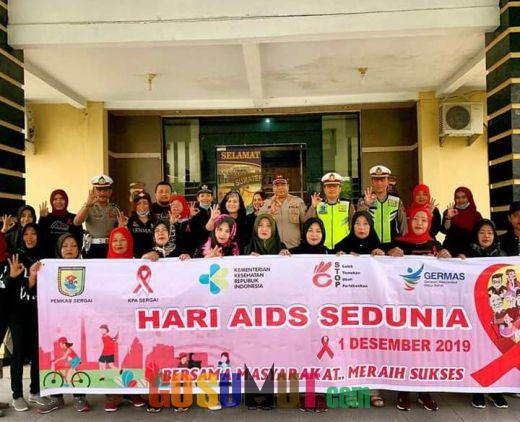 Hari AIDS Sedunia, Dinkes bersama Polres Sergai Periksa Urine dan Pembagian Brosur di Jalinsum