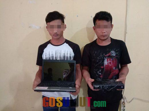 Curi Barang Elektronik, Reskrim Torgamba Amankan Warga Dusun Banten dan Rohil
