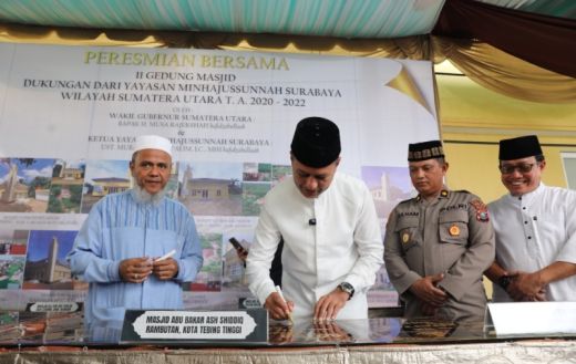Yayasan Minhajussunnah Surabaya Bangun 13 Masjid di Sumut, Ijeck  Berterima Kasih