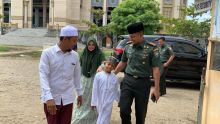 Akhirnya, Anak Asuh Dandim 0103 Aceh Utara Diantar ke Pesantren