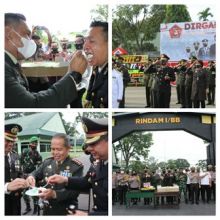 HUT TNI Ke-76, Kapolres Siantar dan Simalungun Berikan Surprise