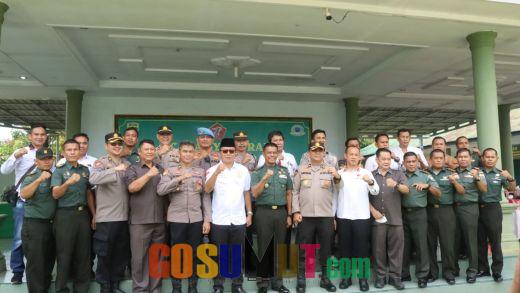 Polres dan Kejaksaan Labuhanbatu Berikan Kejutan ke Kodim 0209/LB di HUT TNI ke 77