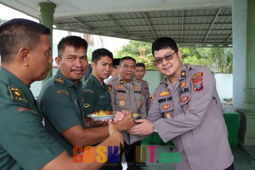 Polres Labuhanbatu Beri Kejutan ke Kodim 0209/LB di HUT TNI ke 77