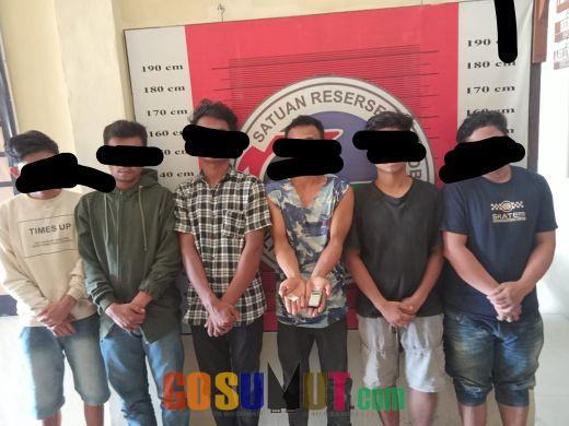 1 Pengedar dan 5 Pemakai Narkoba Dicokok Polisi di Desa Janji Raja Sosa Timur Palas