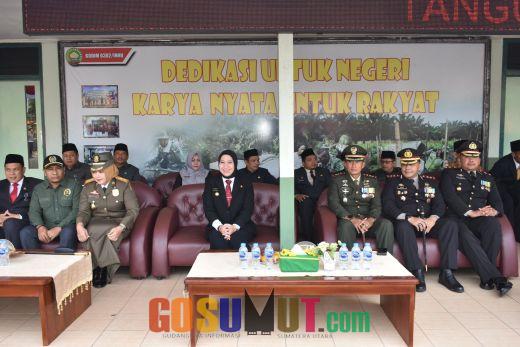 Bupati Inhu Hadiri Upacara Hari Ulang Tahun ke 78 TNI di Makodim 0302