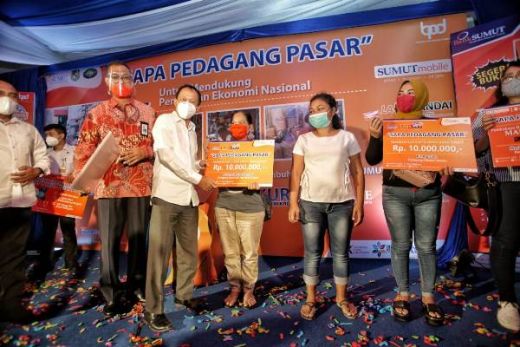 Pjs Wali Kota Medan Dukung Kegiatan Sapa Pedagang Pasar PT. Bank Sumut