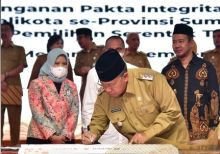 Wawako Padang Sidempuan Teken Pakta Integritas Jelang Pemilu 2024