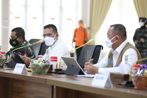 Rakor Bersama Kepala BNPB, Wagubsu Paparkan Pelaksanaan PPKM di Sumut