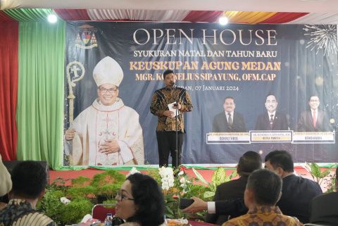 Hadiri Open House Keuskupan Agung Medan, Ini Pesan Wali Kota Medan