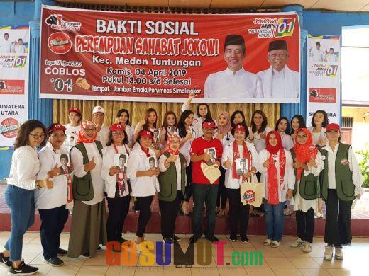 Pertiwi Sumut dan Perempuan Sahabat Jokowi Gelar Baksos di Medan Tuntungan