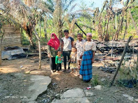 Satu Rumah Warga Desa Pintu Padang Hangus Terbakar