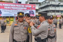 Dwi Prasetio Wibowo Pimpin Apel Pembentukan Polisi RW/Kepling Polres Padang Sidempuan