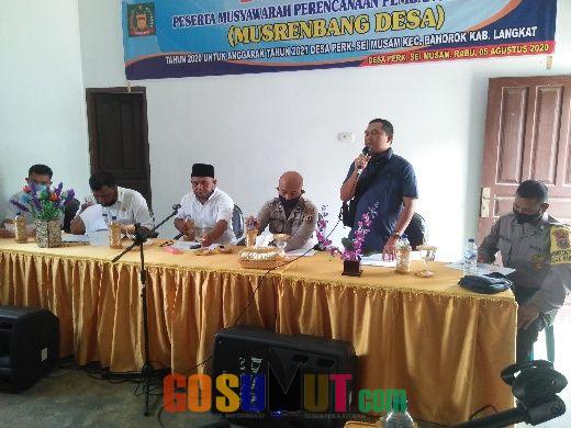 Manager PT Musam Ujting Hamdani : Pembangunan Desa Sinergi dengan Perusahaan