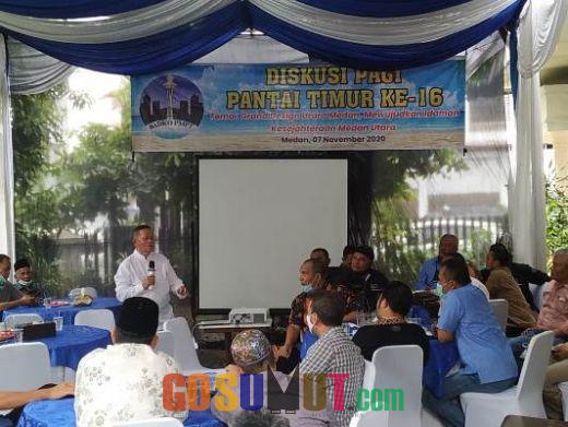 Badko PMPT Diskusi Pagi Bahas Pembangunan di Pantai Timur
