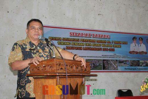 Bupati Labuhanbatu : RTRW Kabupaten Menjadi Pedoman Penyusunan RPJPD dan RPJMD