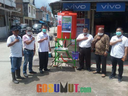 PT. BDSN Berikan Tandon Air 500 Liter Lengkap Fasilitas Cuci Tangan Kepada Kecamatan Laguboti