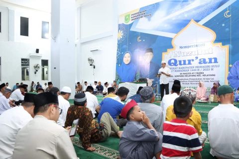 Peringati Nuzulul Quran di Masjid At-Taqwa Kelayang, Ini Asisten Pemerintah Pemkab Inhu