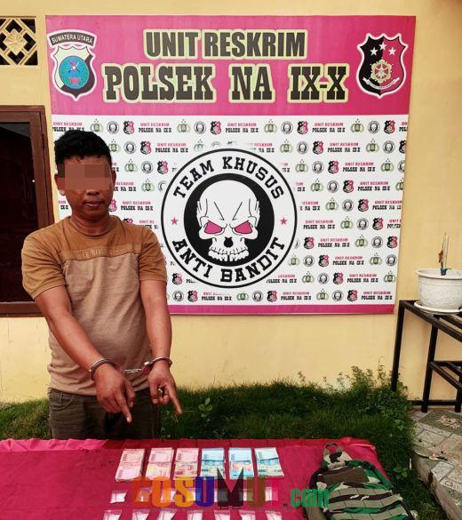 Ungkap Kasus Narkotika, Reskrim Polsek NA IX-X Amankan Terduga Pengedar Sabu dan Sita Uang Jutaan Rupiah