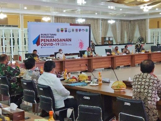 Pjs Wali Kota Ikuti Rapat Dengan  Kepala BNPB Atasi Covid-19