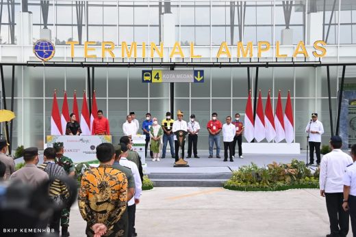 Terminal Amplas dan Tanjung Pinggir Diresmikan,  Edy Rahmayadi Dukung Jokowi Ubah Citra Terminal