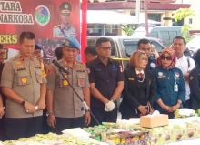 Polda Sumut Musnahkan Narkotika Hasil Pengungkapan 2018