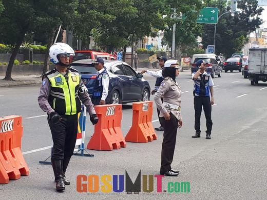 Dishub & Dikyasa Polrestabes Medan Atasi Kemacetan Lalulintas