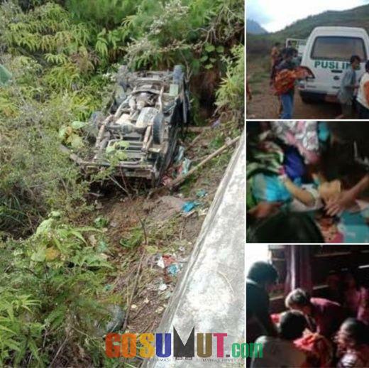 Mobil Pick Up L-300 Angkutan Pedesaan Jatuh Kejurang, Korban 27 Orang